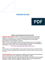 MODERN SELLING: Relationship Building, Consultative Approaches & Evolution of Sales Techniques