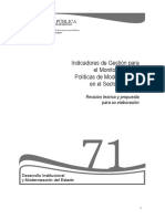 Indicadores de Gestión para el Monitoreo de la Modernización del Sector Público