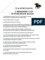 2011 Breeders' Cup Future Book Rules