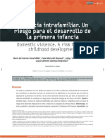 Violencia Intrafamiliar. Un Riesgo para El Desarrollo de La Primera Infancia