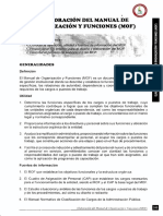Elaboración Del Manual de Organización Y Funciones (Mof) : Generalidades