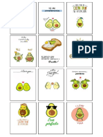 Tarjetas para Pulseras Aguacates