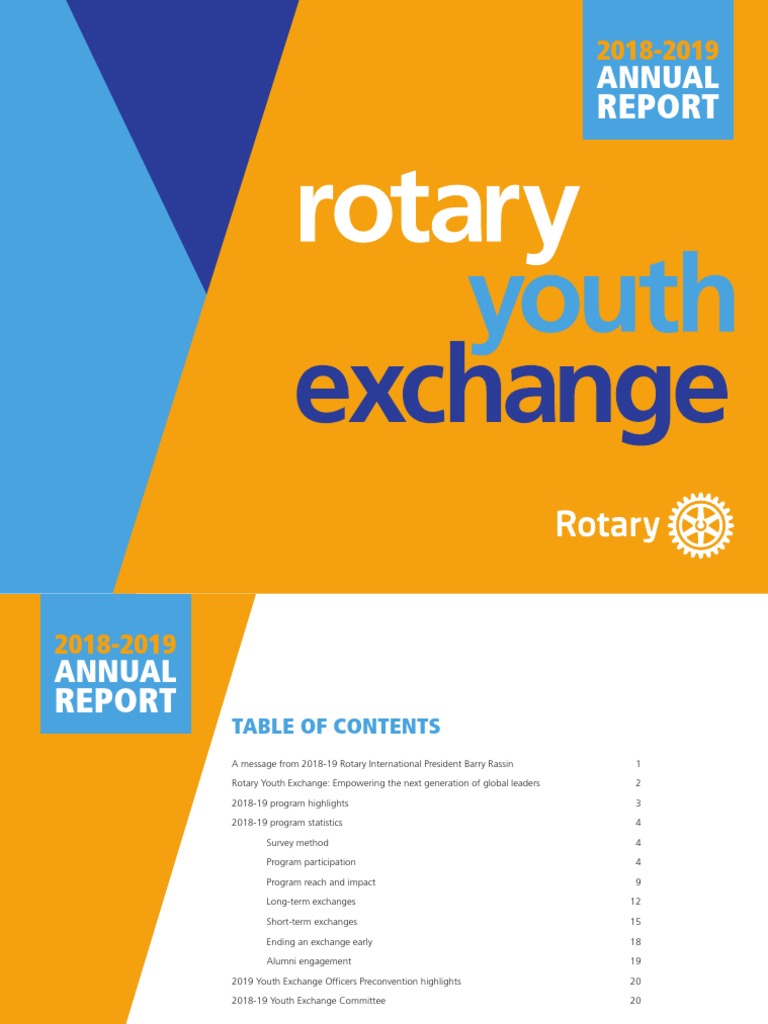 Rotary Youth Exchange Annual Report en | PDF | Volunteering