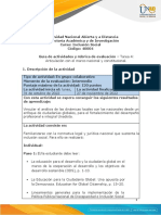 Guía de Actividades y Rúbrica de Evaluación - Unidad 3 - Tarea 4 - Articulación Con El Marco Nacional y Constitucional.