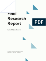 PR Research Final Research Report