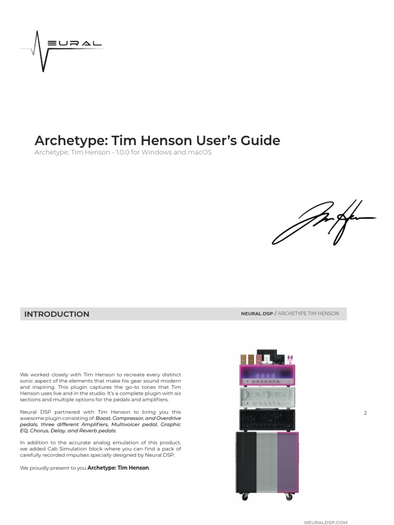 Archetype Tim Henson Signature | PDF | Mac Os | Chord (Music)