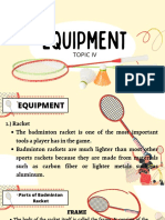 Equipment for Badminton