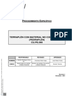 CU - PE.090 Terraplén Con Material No Compactable (Pedraplén)