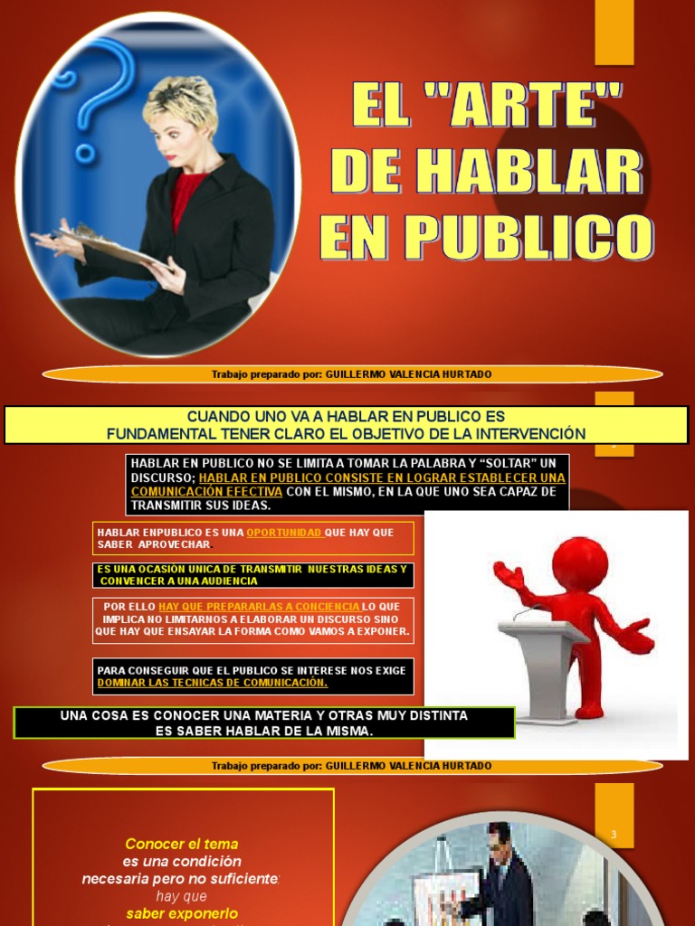 Técnicas para Hablar en Público | PDF | Comunicación | Hablar en público