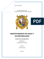 Abastecimiento de Agua Y Alcantarillado: Línea de Conducción