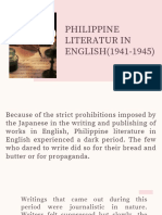 Philippine Literature in English (1941-1945)