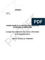 GUIDE D'aide À La Gestion Des Alertes D'origines Alimentaires