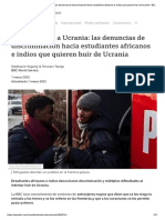 DPCC5TO2022S2L1 Invasión Rusa A Ucrania Las Denuncias de Discriminacion BBC