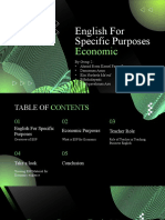 English For Economic Purposes (ESP