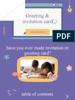 Unit 2 Invitation and Greeting Card Grade 8