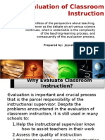 CHAPTER 4 Evaluation of Classroom Instruction - Joy