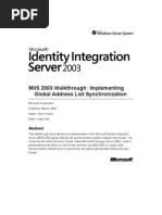 MIIS 2003 GAL Synchronization Step by Step