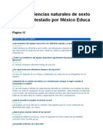 Libro de Ciencias Naturales de Sexto Grado Contestado Por Mexico Educa