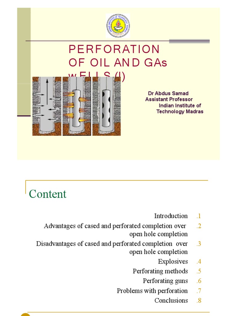 Perforation of Perforation of Oil and Oi | PDF | Casing (Borehole ...