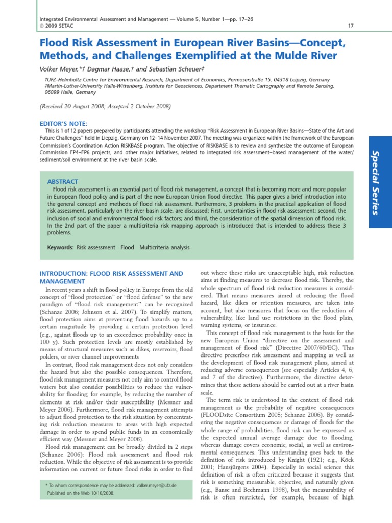 European Flood Risk Management | PDF | Risk | Risk Assessment