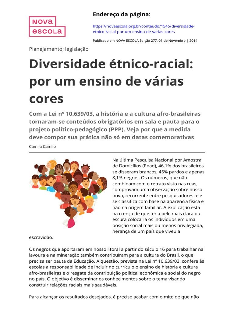 Diversidade Étnico-Racial na Educação | PDF | Racismo | Discriminação e ...
