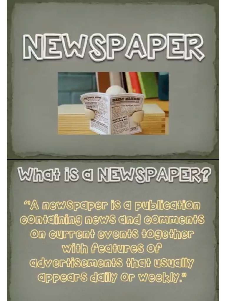 Parts of The Newspaper PDF
