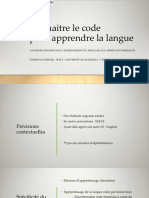 Connaitre Le Code Pour Apprendre La Langue