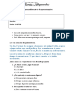 Examen Bimestral de Comunicación