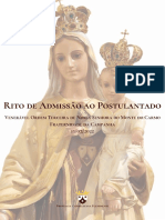 Rito de Admissão ao Postulantado - Ordem do Carmelo