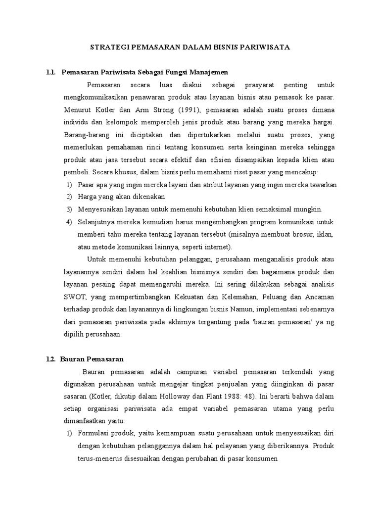 Stay dalam bisnis strategi pemasaran