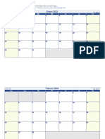 Enero 2023: Este Calendario Es Imprimible y Completamente Modificable