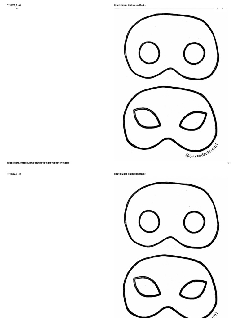 How To Make Halloween Masks PDF