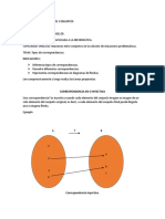 Tipos de correspondencias entre conjuntos