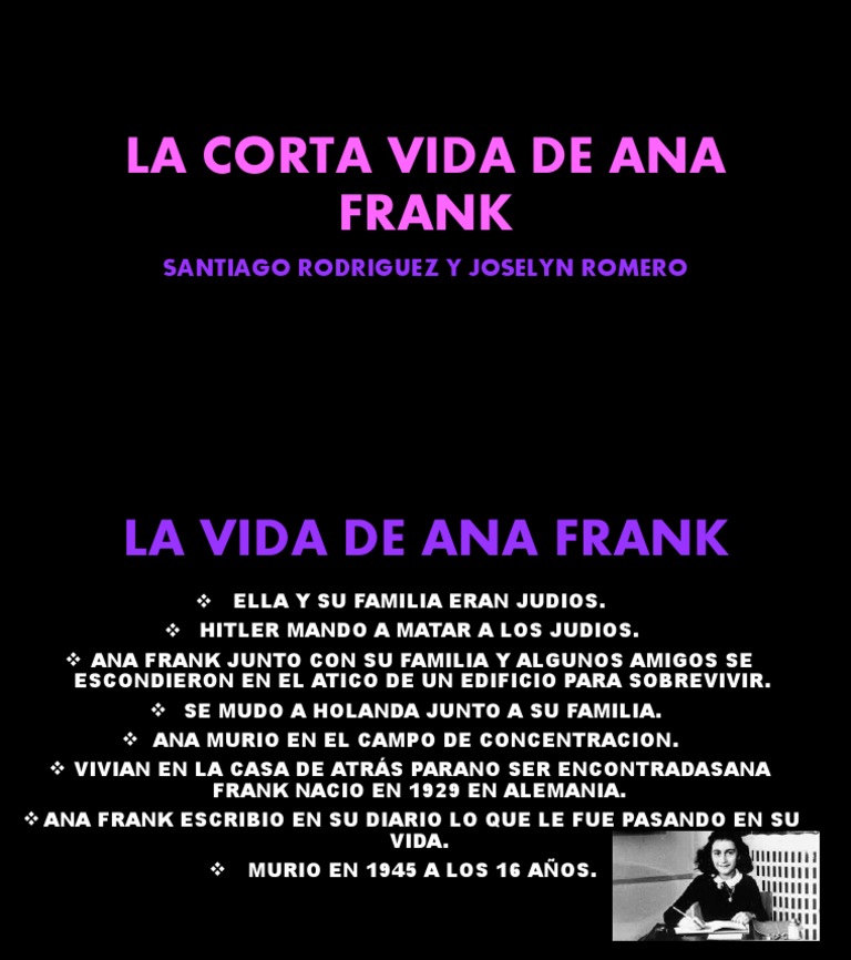 La Trágica Historia de Ana Frank | PDF | Historia