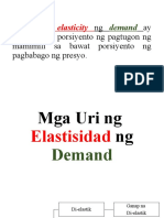 Mga Uri NG Elastisidad NG Demand