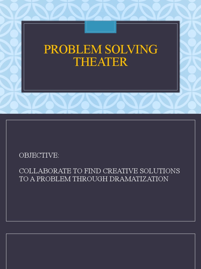 Problem Solving Theater Pdf