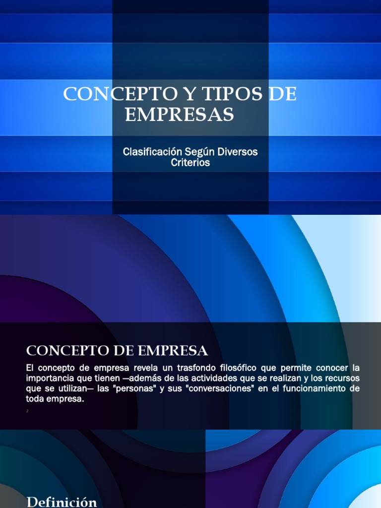 Tipos y Concepto de Empresas | PDF | Business | Conjunto (Matemáticas)