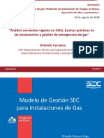 Analisis Normativo Vigente en Chile Buenas Practicas en Las Instalaciones y Gestion de Emergencias de Gas Orlando Carrasco SEC