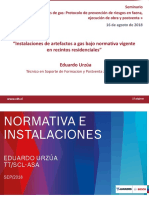 Instalaciones de Artefactos A Gas Bajo Normativa Vigente en Recintos Residenciales Eduardo Urzua Junkers Chile