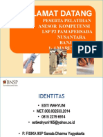 Pelatihan Asesor Kompetensi LSP P2 Pamapareda Nusantara Banjar Baru 1-4 Maret 2022