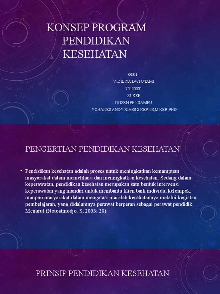 Pendidikan Lanjut Tinggi Kesehatan dan Kualitas Hidup