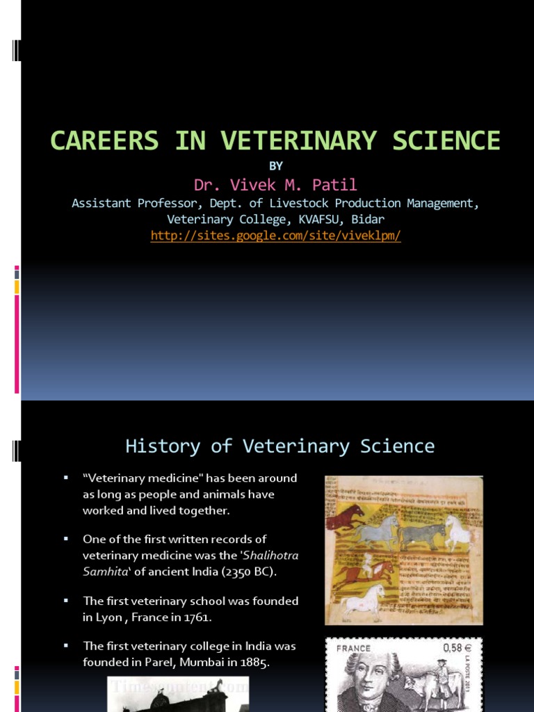 Careers in Veterinary Science | PDF | Veterinary Physician | Veterinary