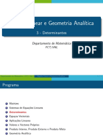 Determinantes na Álgebra Linear