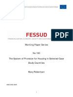 The System of Provision for Housing in Selected Case Study Countries