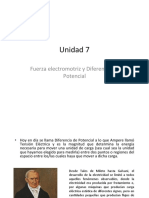 Unidad 7 Potencial y Fuerza Electromotriz