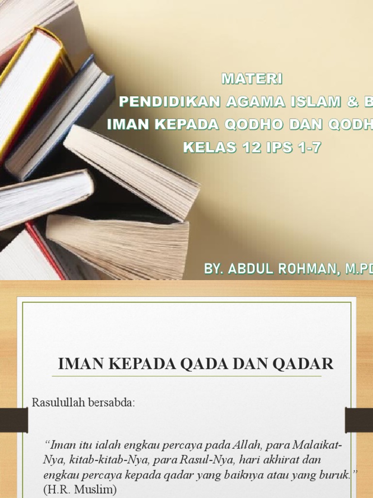 Iman Kepada Qada Dan Qadar | PDF