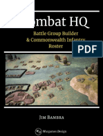 Battle Group Builder + Commonwealth Infantry Roster - Wargames Design