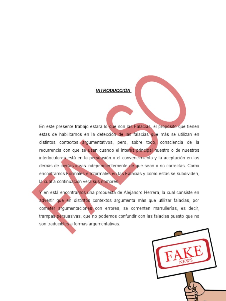Falacias Pdf Falacia Argumento