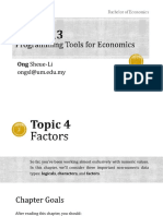 Topic 4 - Factors