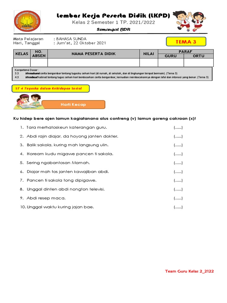 LKPD - Sunda - 3 - 4 (22 Okt 21) | PDF